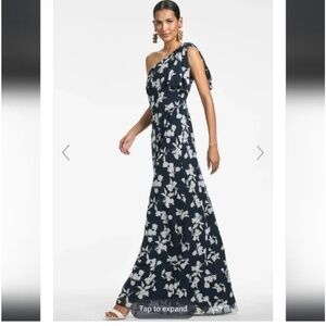 Sachin + Babi Chelsea Gown Navy Venetian Petal